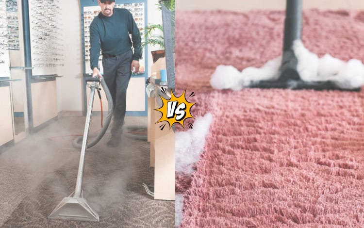 steam cleaning vs shampooing carpet
